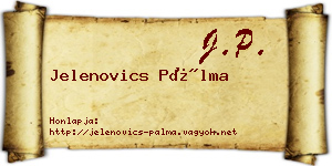 Jelenovics Pálma névjegykártya